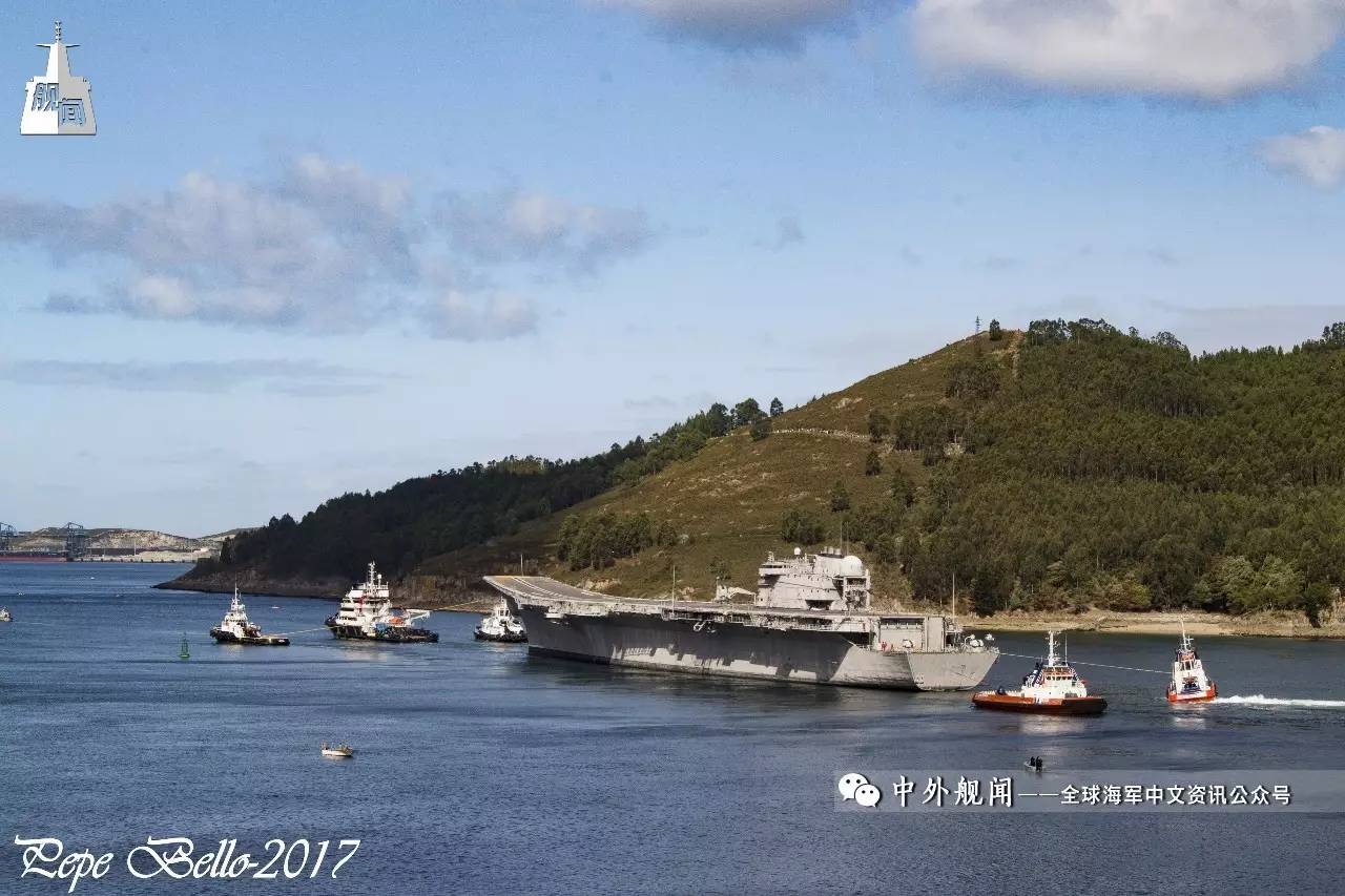 西班牙海军阿斯图里亚斯亲王号航空母舰启程拆解