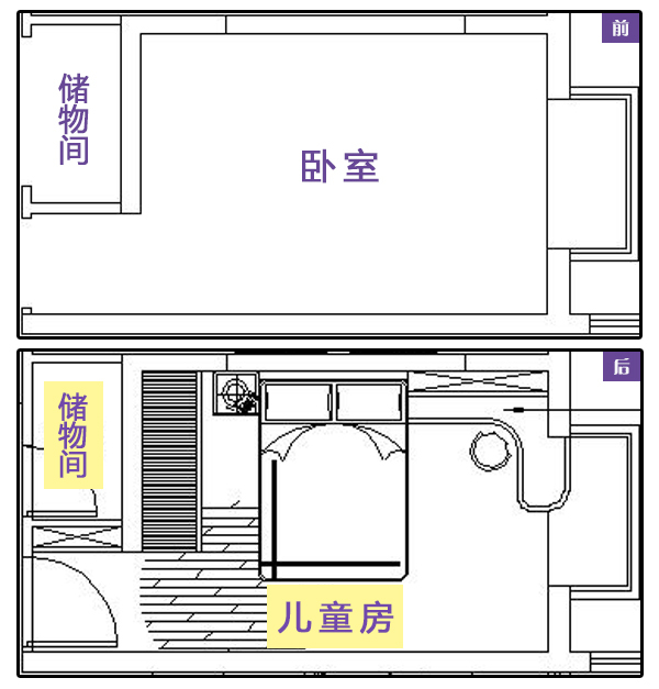 贴心考虑儿童房 收纳学习功能齐除了公共活动空间,设计师对儿童房设计