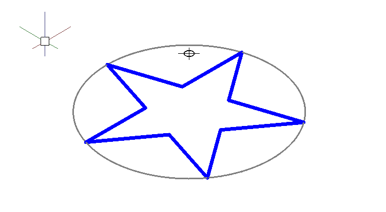 ▽gif动态演示建模过程step10,放样(loft),选择点和五角星,选择直纹