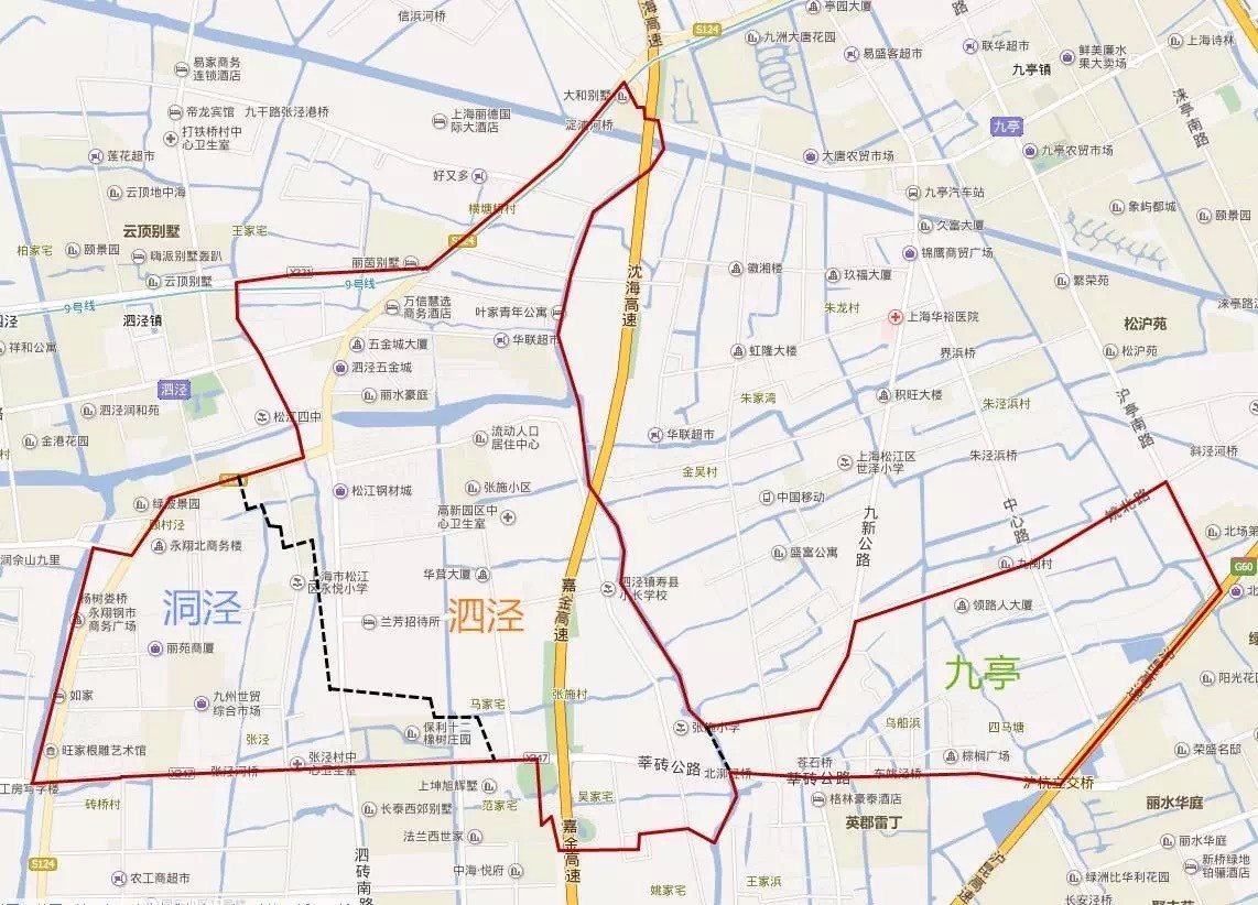 泗泾镇地图图片