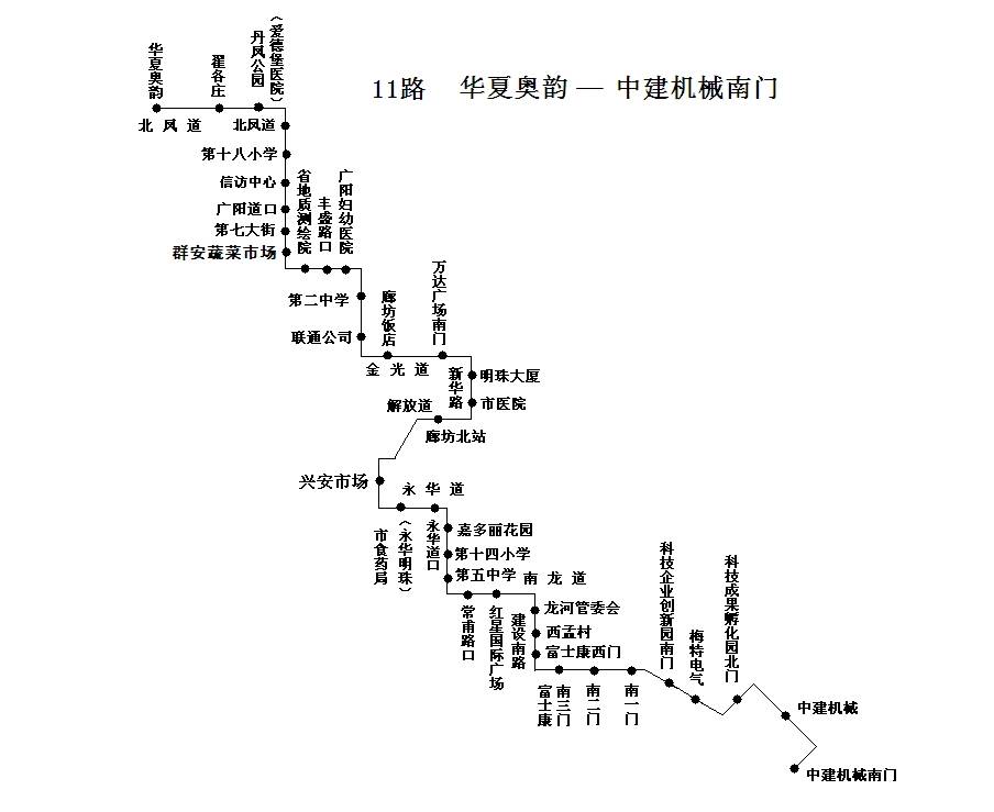 廊坊42路公交车路线图图片