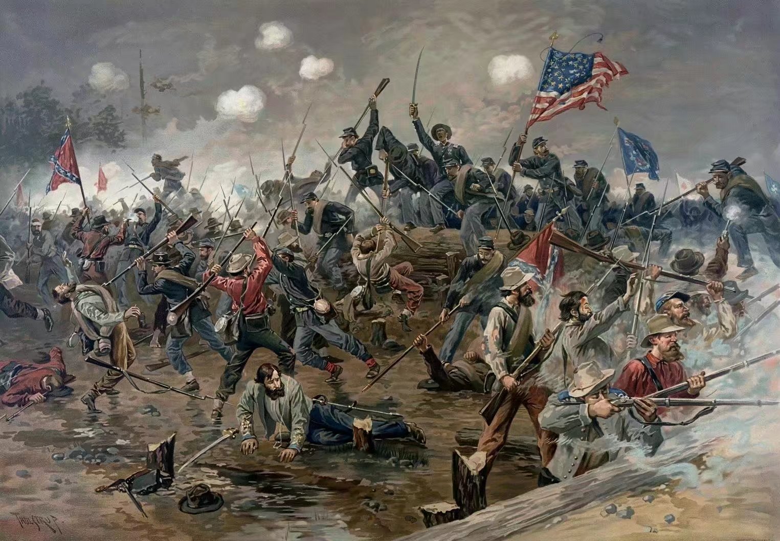 美国独立战争油画图片