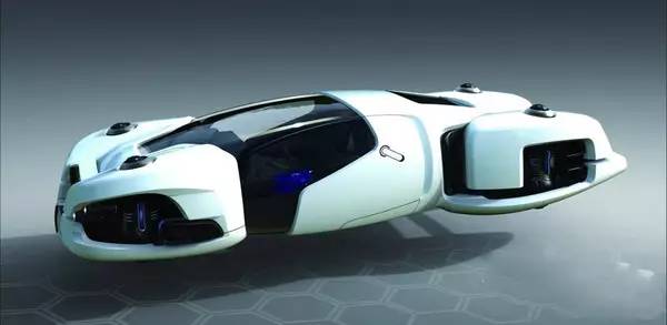 在影片中,未来的汽车将具备两个特点:磁悬浮和智能