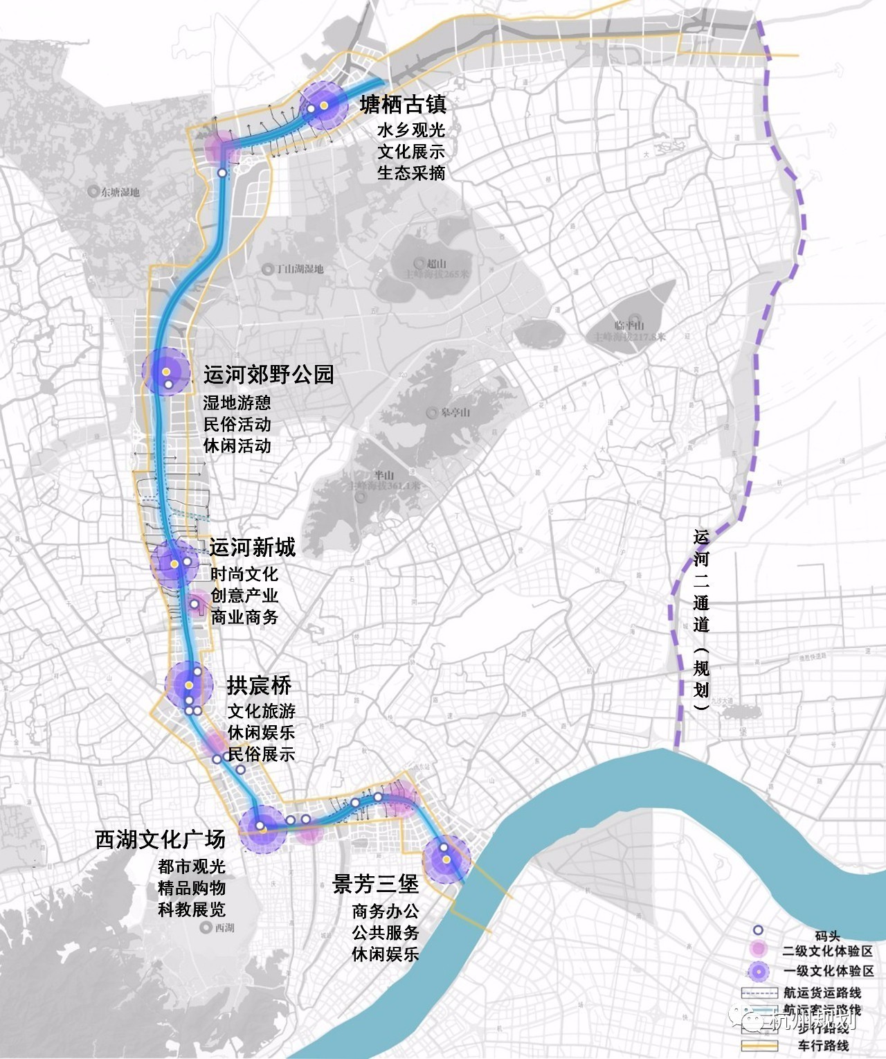 文化引领城河互动丨京杭运河杭州段两岸城市景观提升工程规划草案正在