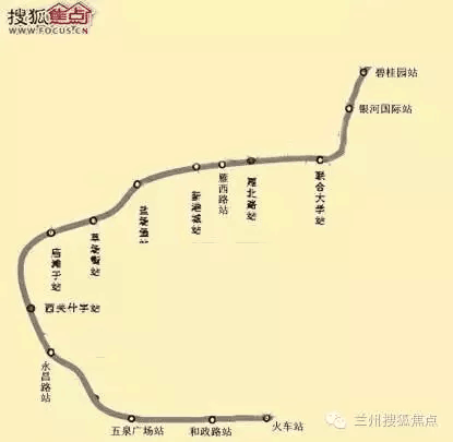 兰州一号线地铁线路图图片