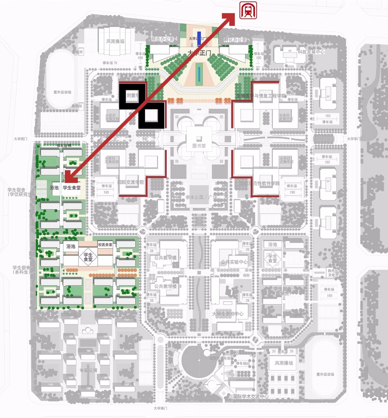 东北大学浑南校区地图图片