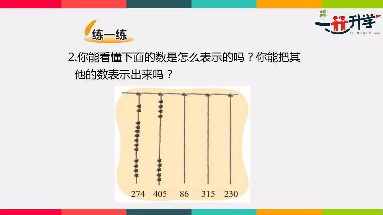 四年级上册北师大版16从结绳计数说起讲解