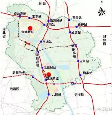 宝坻津承高铁规划图图片