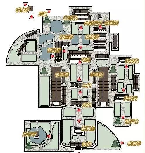 岳麓书院内部地图图片