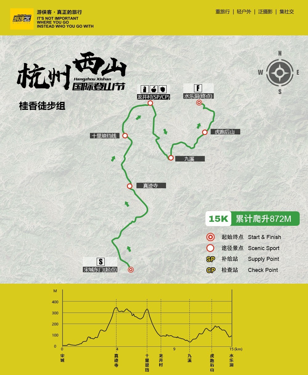 杭州登山路线图图片