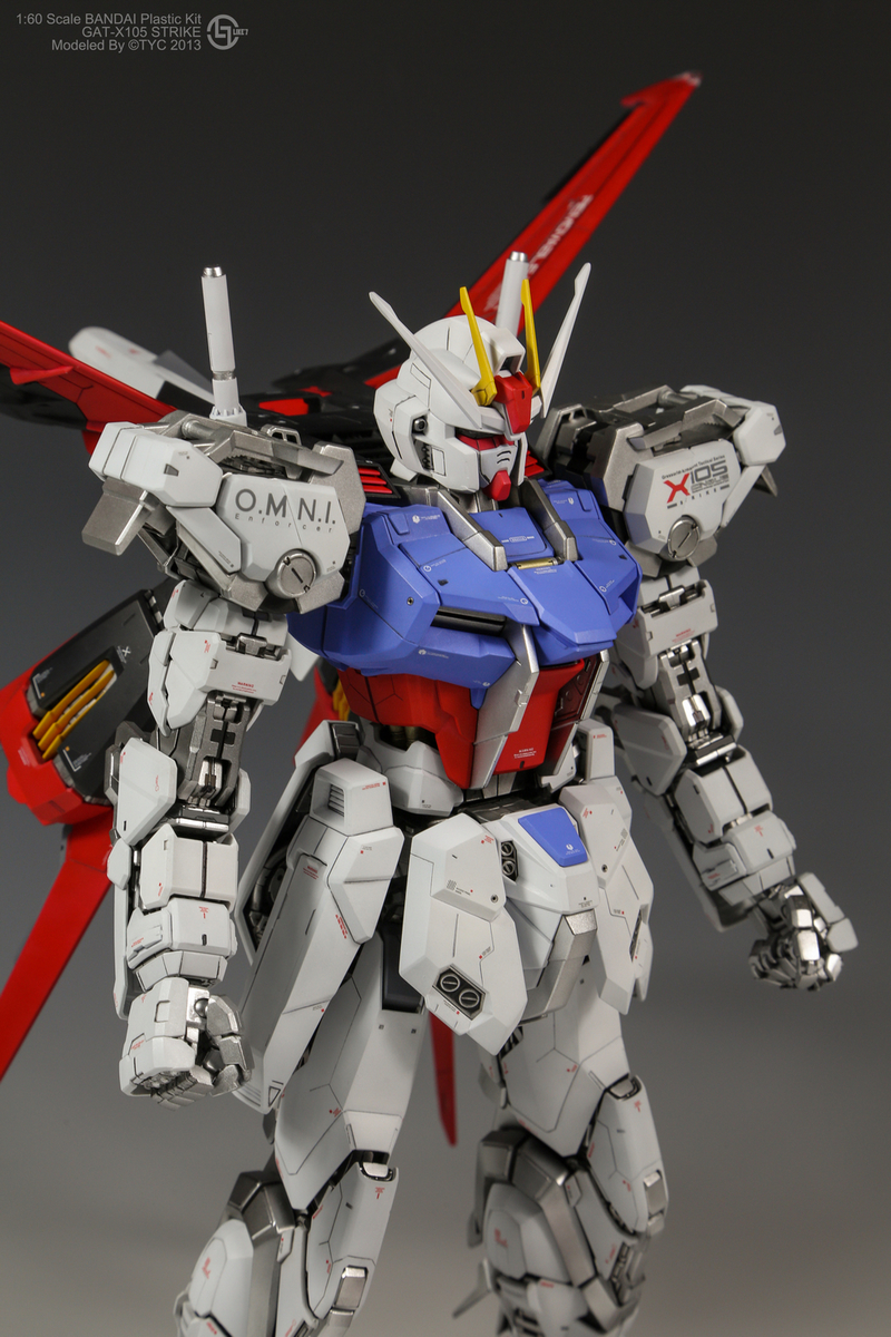 模玩作品赏析奥赛佳作回顾160pggatx105strikegundam强袭高达