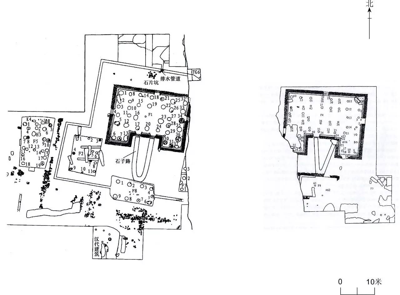 图二召陈建筑基址群图一凤雏建筑群甲组的始建年代有先周晚期,西周