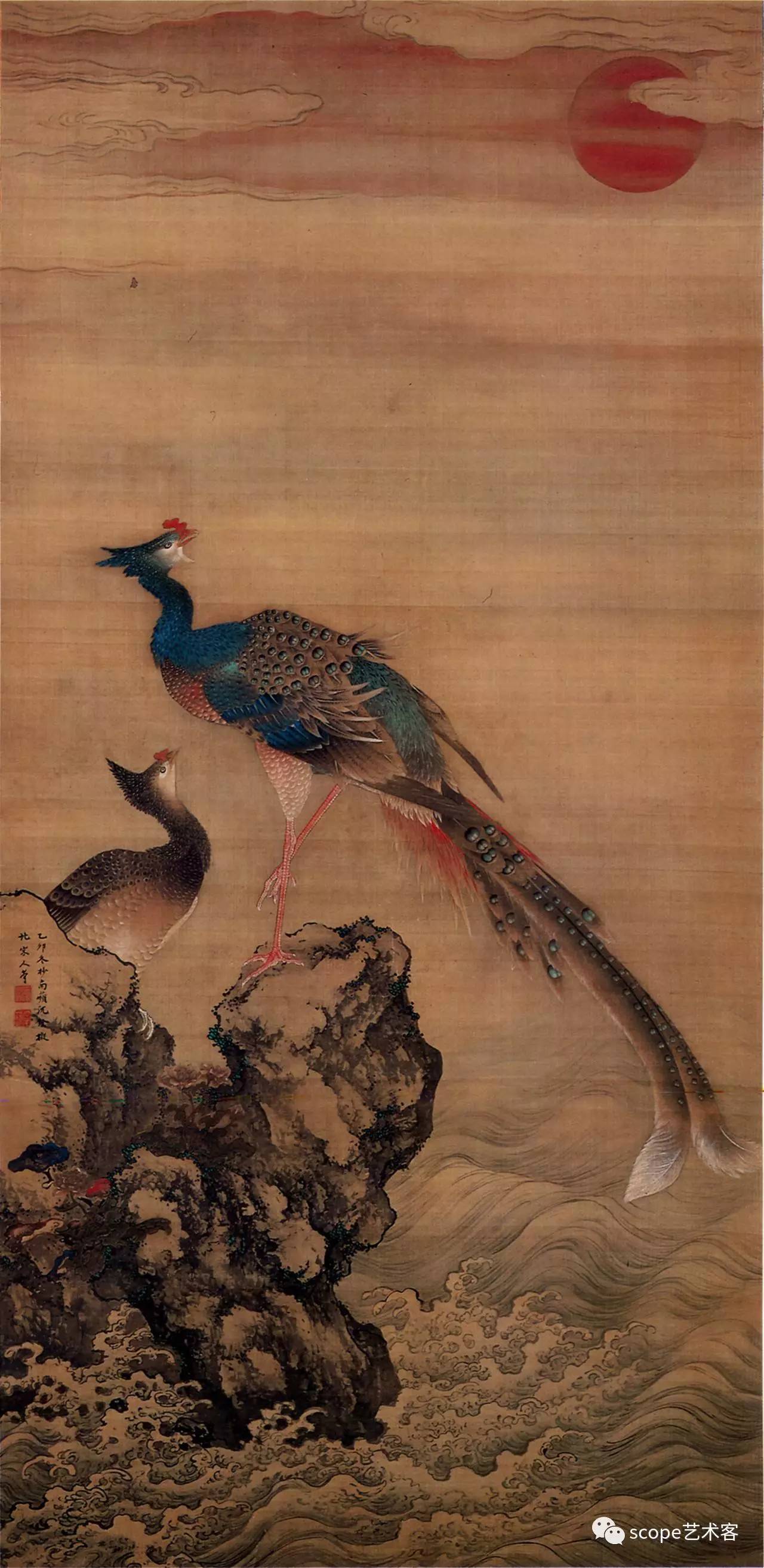 沈南苹《丹凤朝阳图》1735年京都后来出现过一位师承沈南苹的后继之人