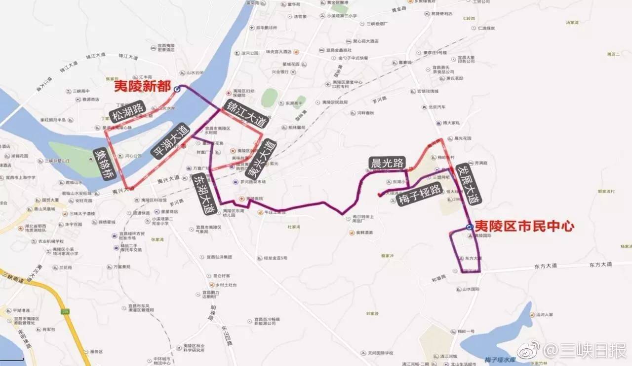 夷陵区锦江大道路线图图片