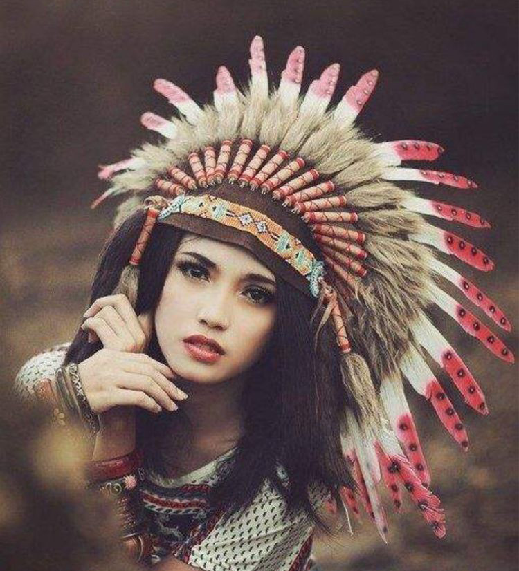 彩铅教程印第安少女撞色系的色彩搭配爱蜜部落