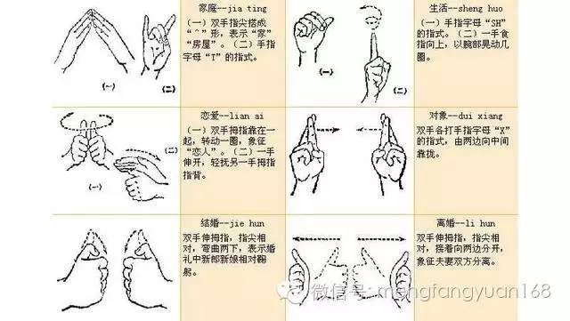 日本手语再见的手势图片