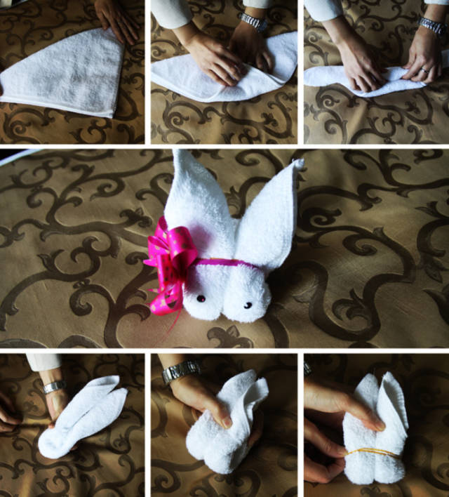 毛巾花型折叠方法图片