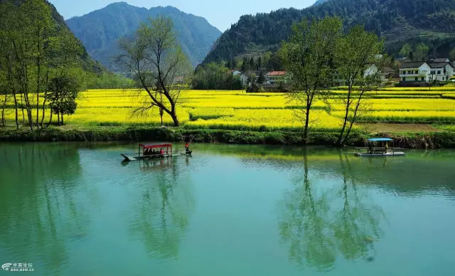 去勉縣元墩走一槽,在大樹底下乘涼,在河邊戲水.