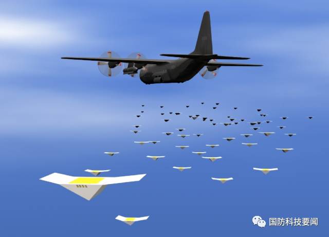 美海军研究实验室测试可堆叠的新版"蝉"式无人机蜂群