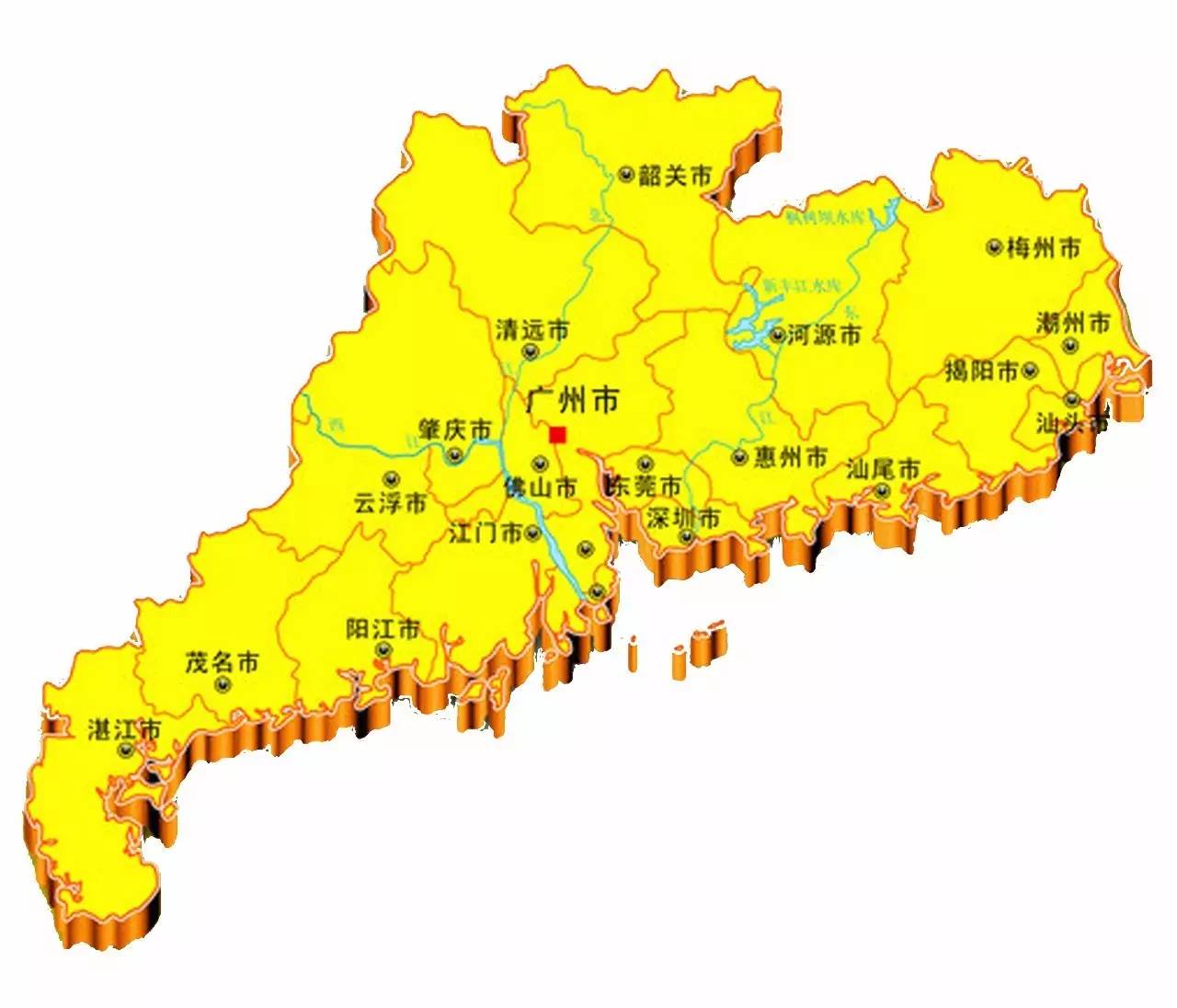 map of guangdong province广东省地图