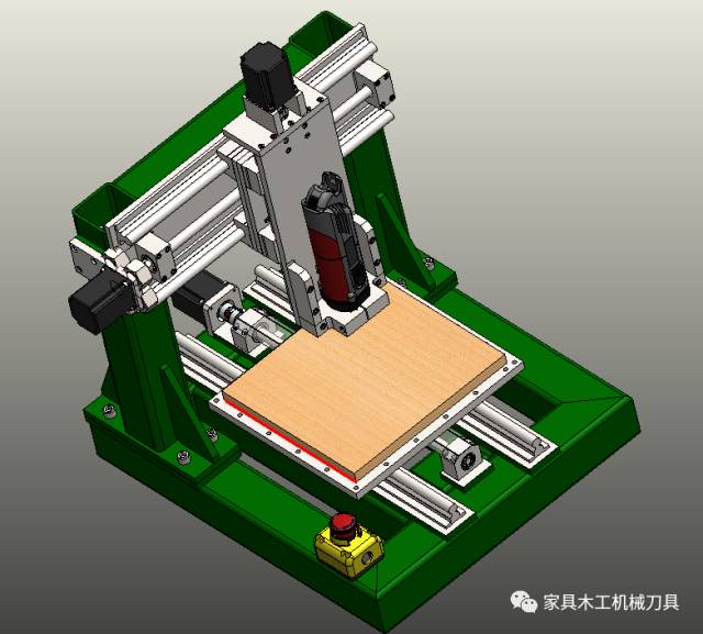 一款適合家用或木工愛好者diy借鑑的數控木工雕刻機結構設計圖