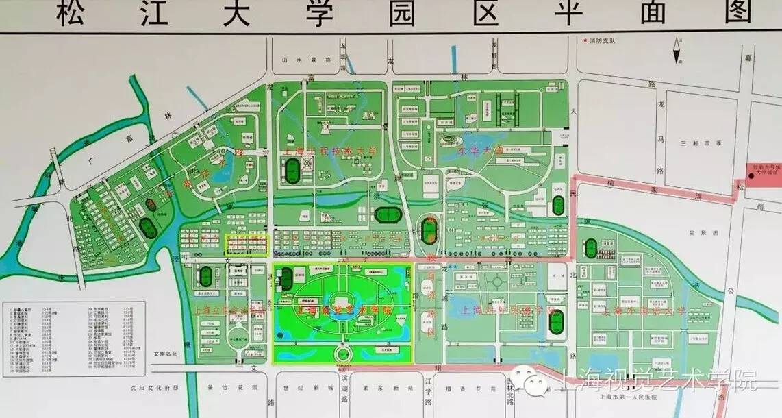 松江大学城平面图图片