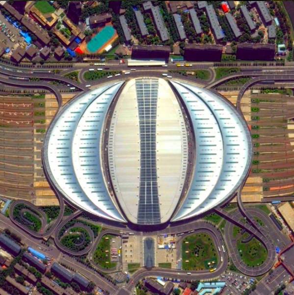 北京站鸟瞰图图片