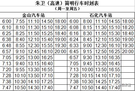 便民朱涇公交時刻表最終整合版快來一鍵收藏吧