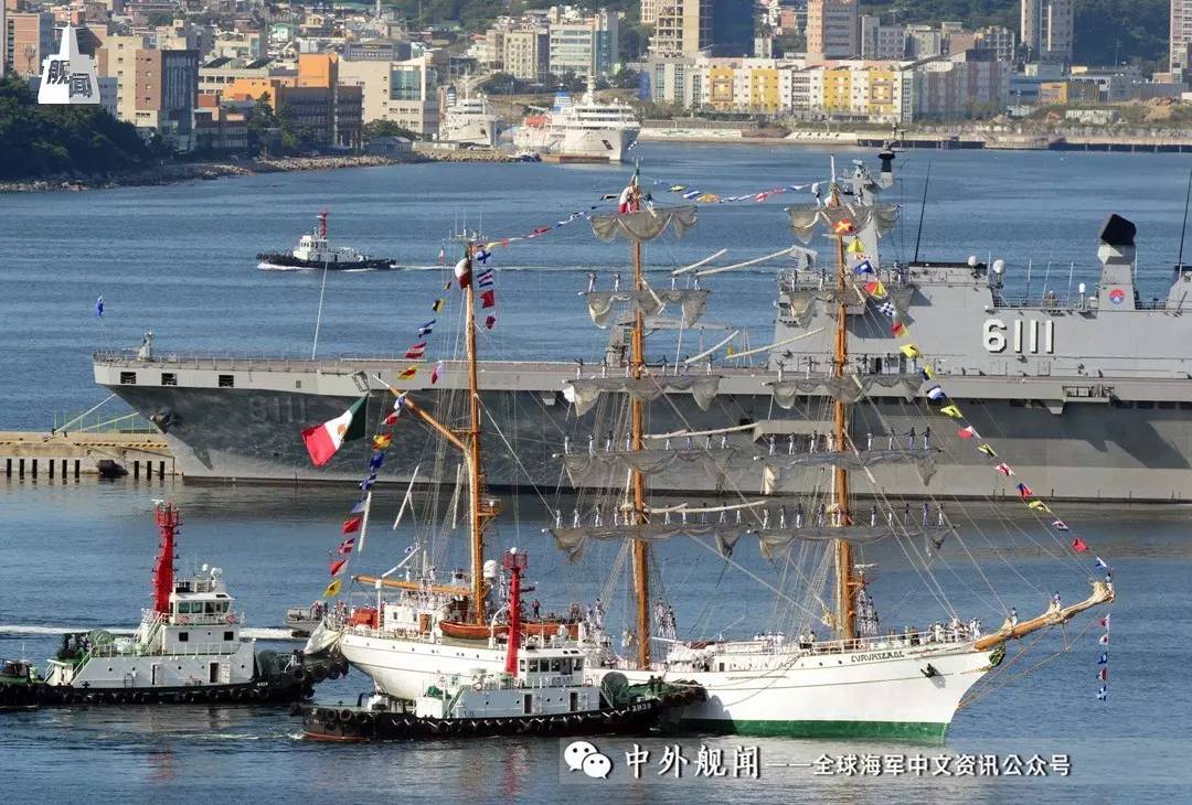 墨西哥海軍風帆訓練艦訪問韓國釜山