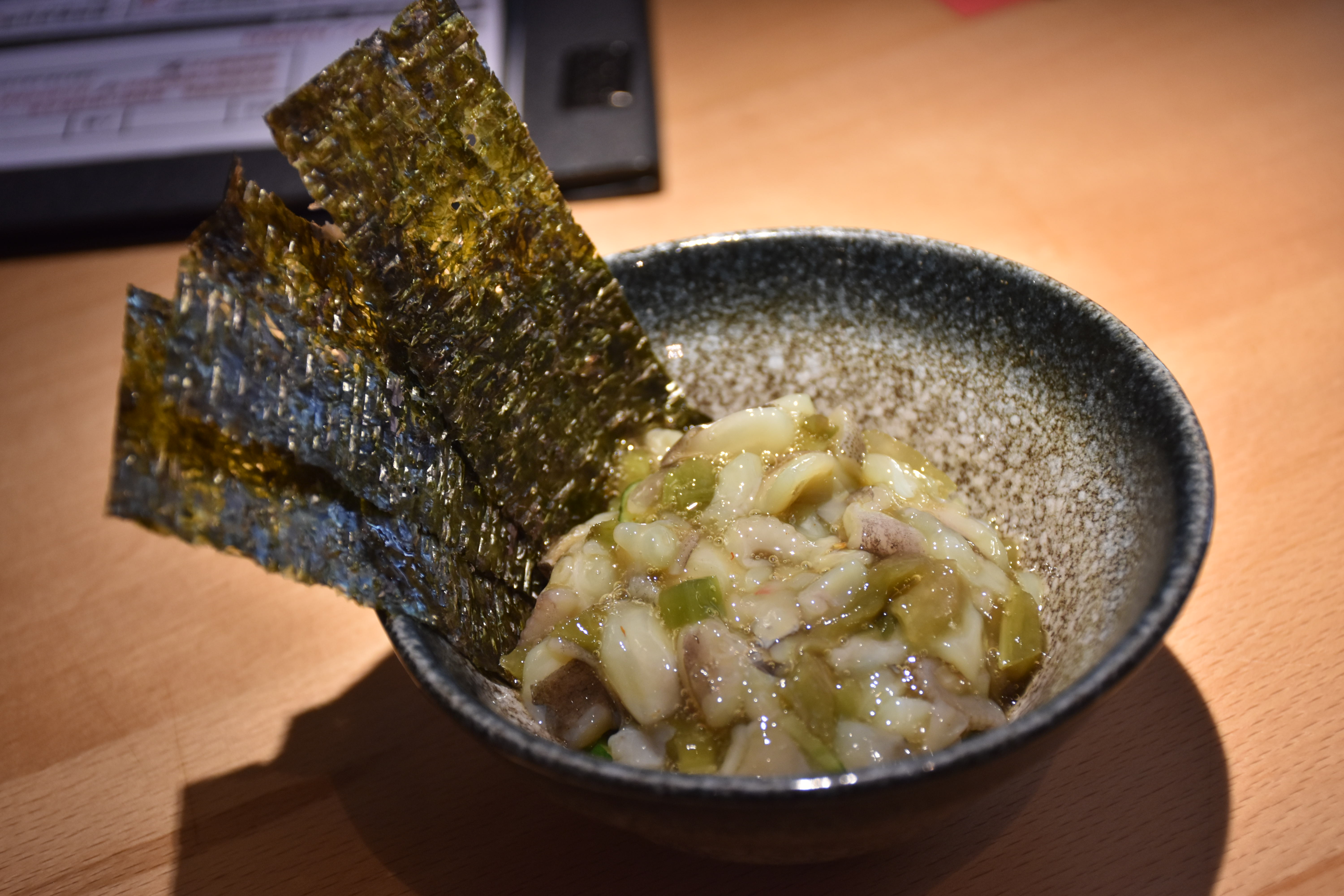 日式高菜章鱼意面图片