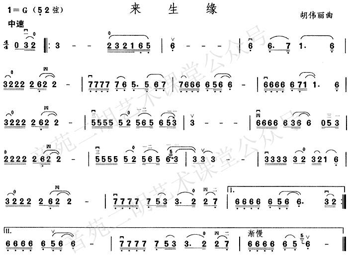 二胡与萨克斯《来生缘》