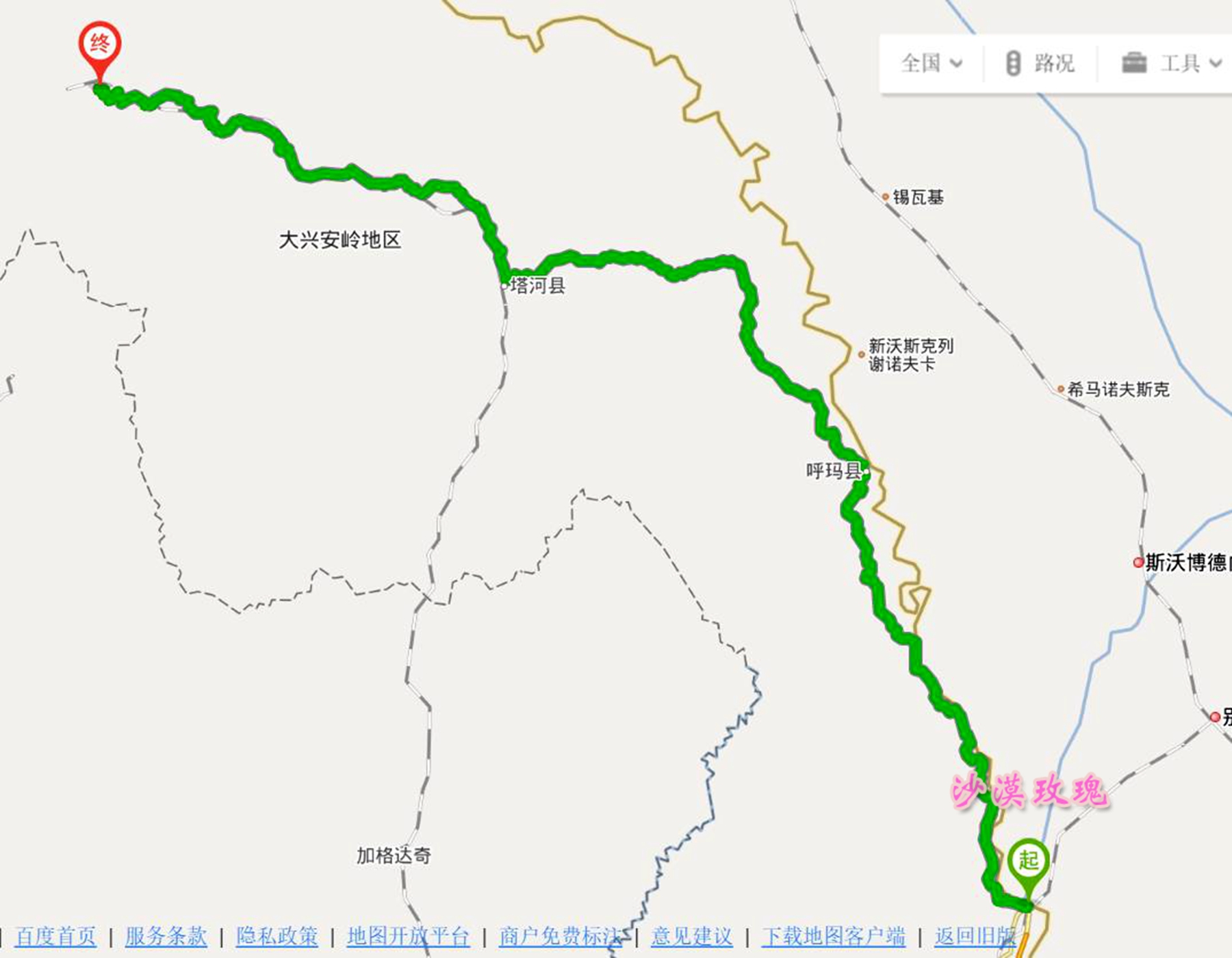 内蒙古省道s207路线图图片