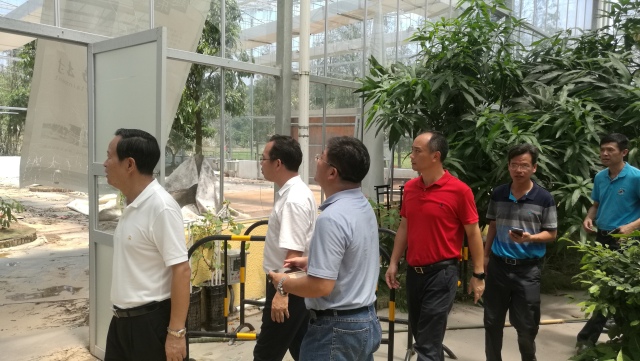 珠海市副市长刘嘉文率市,区,生态园一行领导查看十里莲江受灾情况及灾