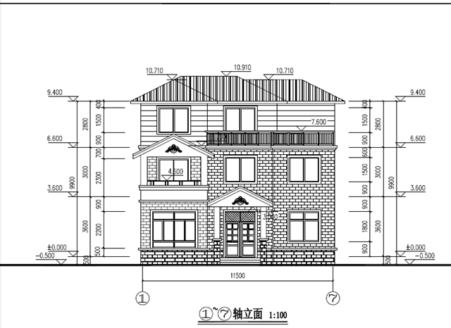 新农村三层房屋设计cad施工图纸, 经典实用, 你值得拥有!