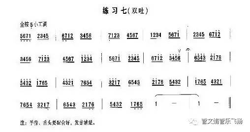 笛子教学笛子十讲系列练习七双吐练习戴亚示范附曲谱