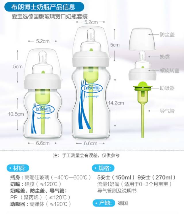 精选好物拿奖拿到手软的全新美国布朗博士drbrowns防胀气奶瓶防胀气防