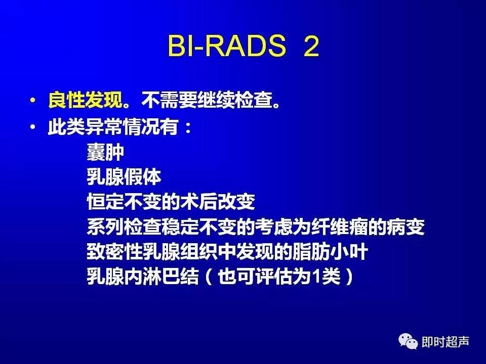 超聲乳腺影像報告和數據系統birads解讀