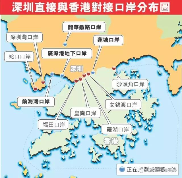 深圳香港地图放大图片