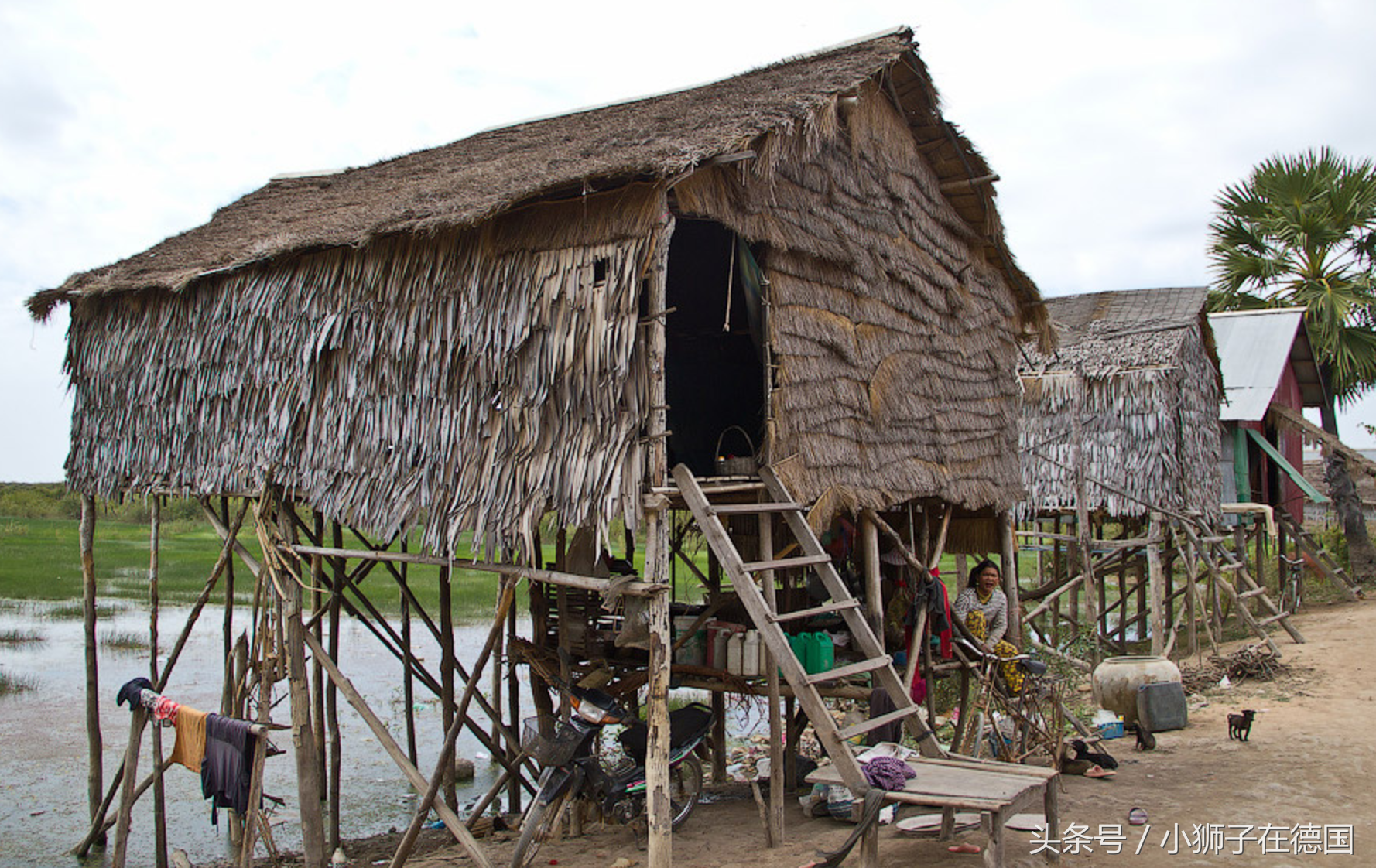 柬埔寨农村的真实生活最大的愿望是能住上砖瓦房