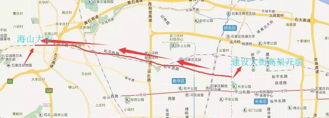 鹿泉和平路西延规划图图片