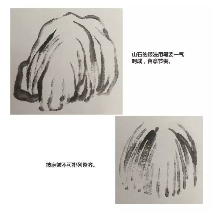 短披麻皴画法图片