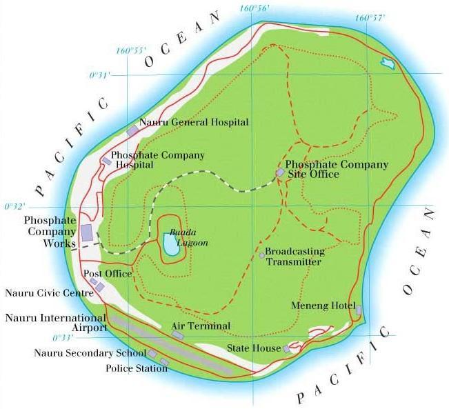 瑙鲁行政区划图图片