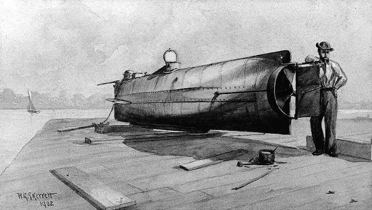 汉利号潜艇图片
