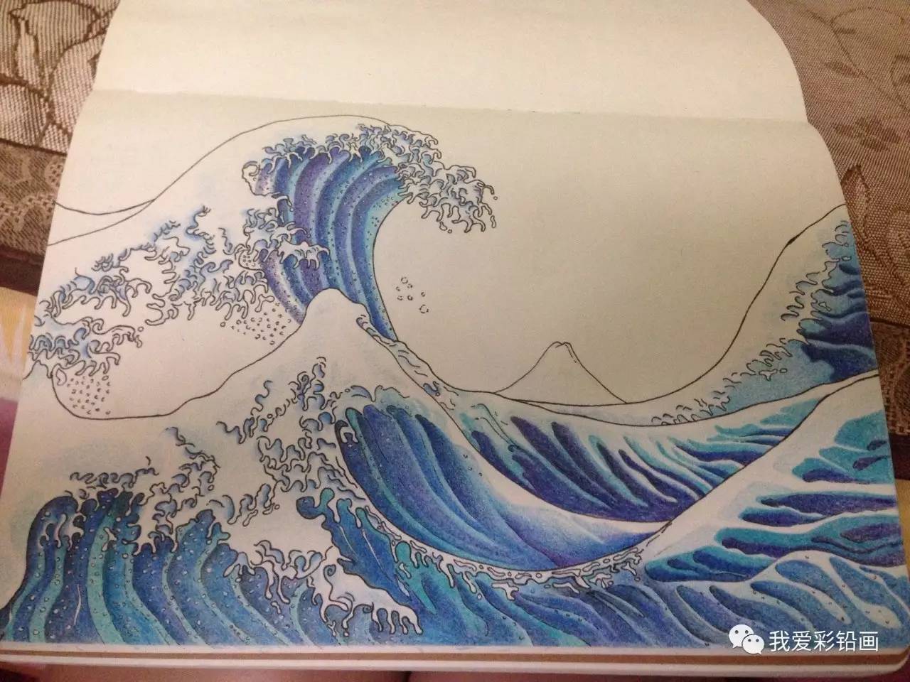 浮世绘海浪 装饰纹样图片