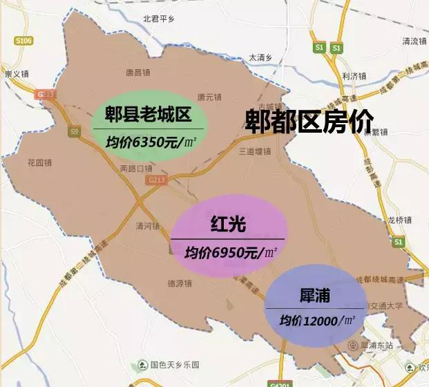 郫都区乡镇地图图片