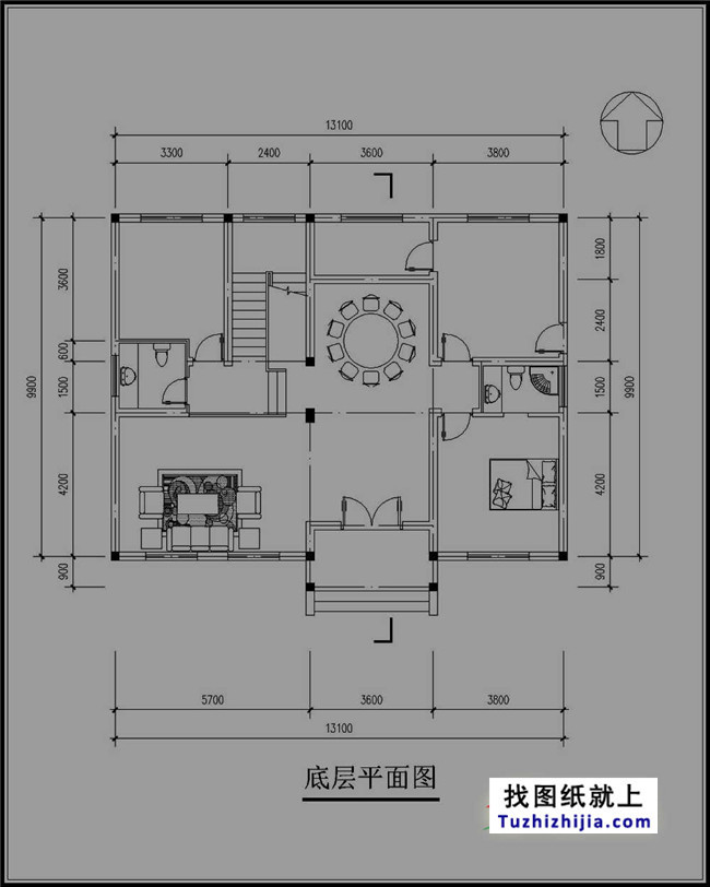 140平方米新农村四层房屋设计图纸在农村建在合适不过了