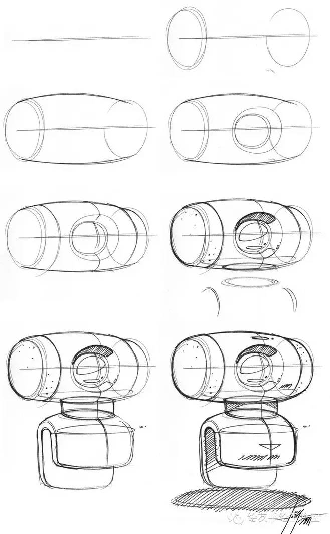 素材优秀工业设计手绘线稿留着慢慢练习