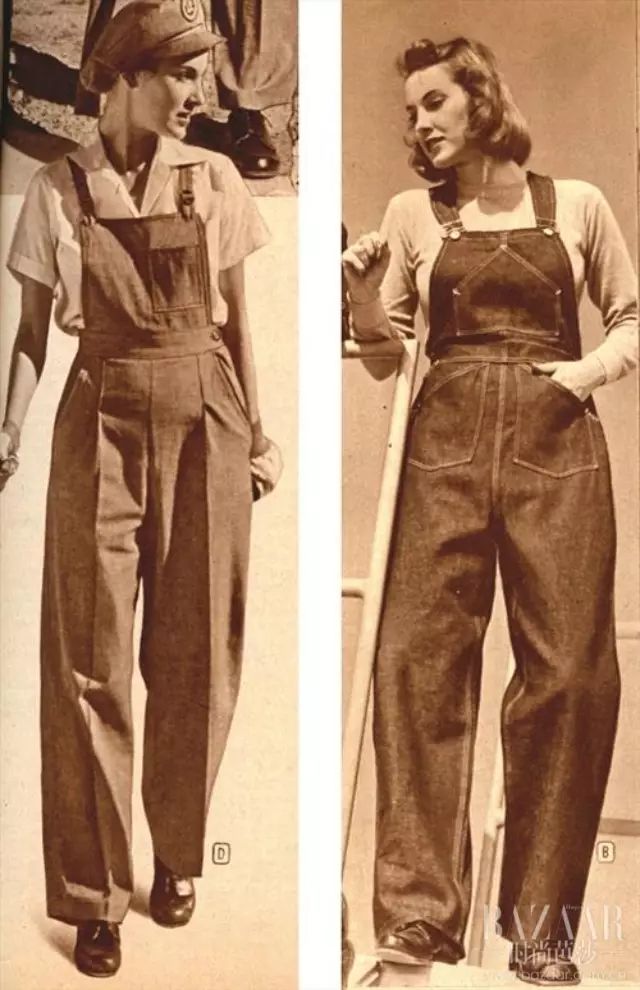 民国时期背带裤图片
