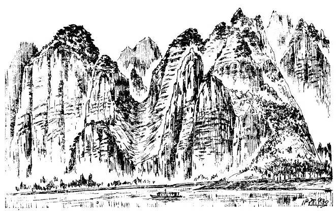 山峦素描图片