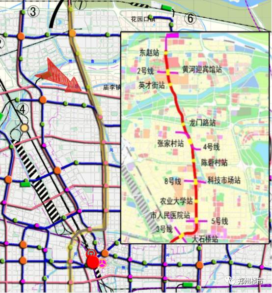 郑州地铁8号线线路图
